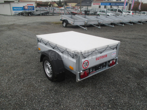 Přívěsný vozík za osobní auto PV BSC 750kg N1  1,59x1,09/0,34 plachta č.5