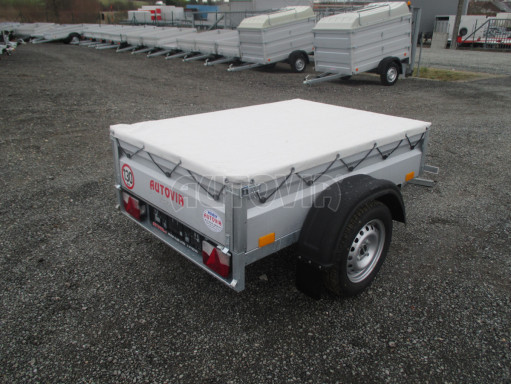 Přívěsný vozík za osobní auto PV BSC 750kg N1  1,59x1,09/0,34 plachta č.7