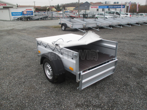 Přívěsný vozík za osobní auto PV BSC 750kg N1  1,59x1,09/0,34 plachta č.9
