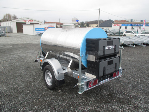 Přívěsný vozík -ZV26B1 1,8T/1m3 izolovaná cisterna na pitnou vodu