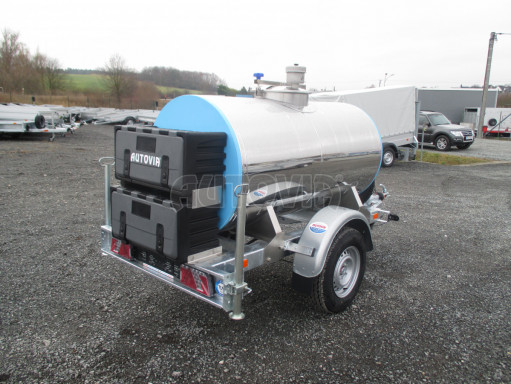 Přívěsný vozík -ZV26B1 1,8T/1m3 izolovaná cisterna na pitnou vodu