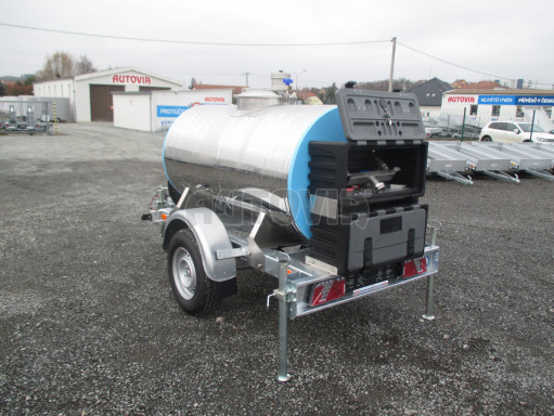 Přívěsný vozík -ZV26B1 1,8T/1m3 izolovaná cisterna na pitnou vodu