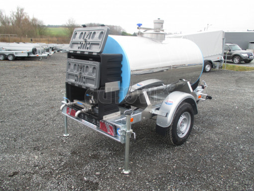 Přívěsný vozík -ZV26B1 1,8T/1m3 izolovaná cisterna na pitnou vodu