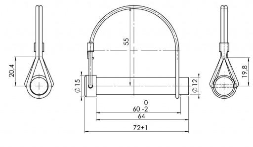 Čep pantu samostatný s pružinou pr.12mm č.2