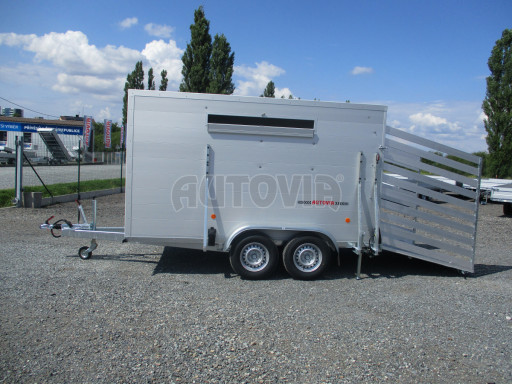 Přepravník hospodářských zvířat VER 2,7T 3,50x1,75/1,90 - kombi rampa č.24