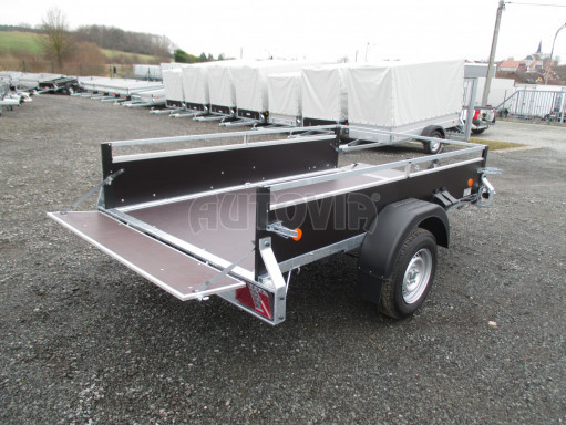 Přívěsný vozík za osobní auto sklopný ZV 27 1,3T B1 skl 2,50x1,48/0,35 POČ RE