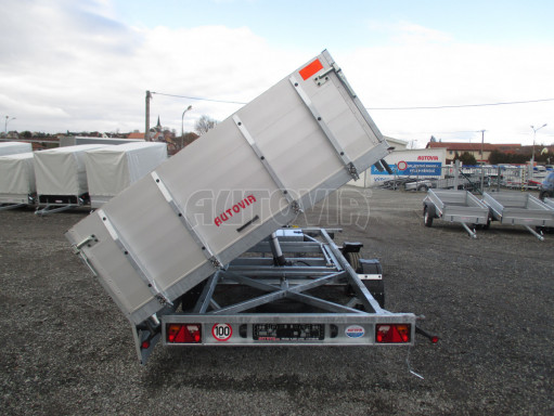 MULTIFUNKČNÍ přepravník mechanizace a třístranný sklápěč JK 3,5T 4,00x2,10/0,35 v elektrice č.40