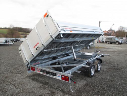 MULTIFUNKČNÍ přepravník mechanizace a třístranný sklápěč JK 3,5T 4,00x2,10/0,35 v elektrice č.41