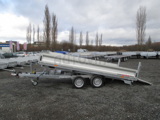 MULTIFUNKČNÍ přepravník mechanizace a třístranný sklápěč JK 3,5T 4,00x2,10/0,35 v elektrice č.45