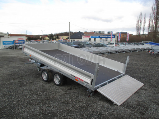 MULTIFUNKČNÍ přepravník mechanizace a třístranný sklápěč JK 3,5T 4,00x2,10/0,35 v elektrice č.11