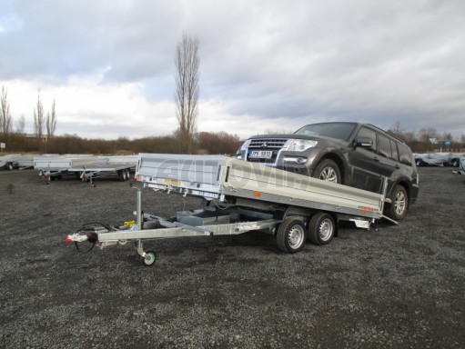 MULTIFUNKČNÍ přepravník mechanizace a třístranný sklápěč JK 3,5T 4,00x2,10/0,35 v elektrice č.53