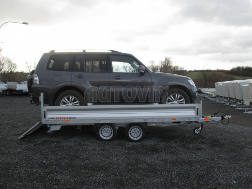 MULTIFUNKČNÍ přepravník mechanizace a třístranný sklápěč JK 3,5T 4,00x2,10/0,35 v elektrice č.60