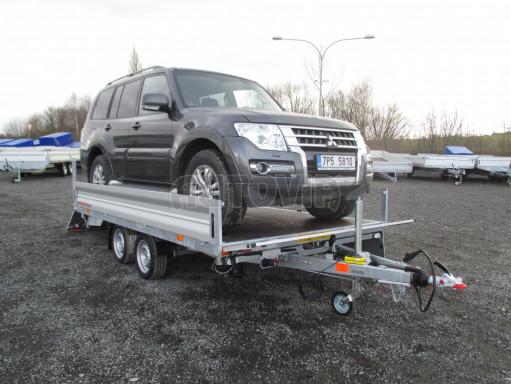 MULTIFUNKČNÍ přepravník mechanizace a třístranný sklápěč JK 3,5T 4,00x2,10/0,35 v elektrice č.62