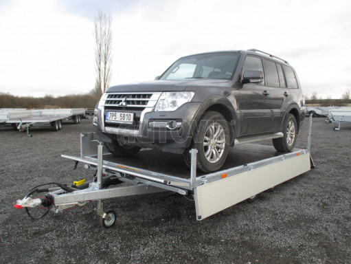 MULTIFUNKČNÍ přepravník mechanizace a třístranný sklápěč JK 3,5T 4,00x2,10/0,35 v elektrice č.64