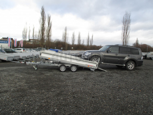 MULTIFUNKČNÍ přepravník mechanizace a třístranný sklápěč JK 3,5T 4,00x2,10/0,35 v elektrice č.67