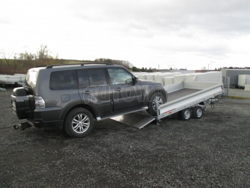 MULTIFUNKČNÍ přepravník mechanizace a třístranný sklápěč JK 3,5T 4,00x2,10/0,35 v elektrice č.69