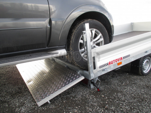 MULTIFUNKČNÍ přepravník mechanizace a třístranný sklápěč JK 3,5T 4,00x2,10/0,35 v elektrice č.72