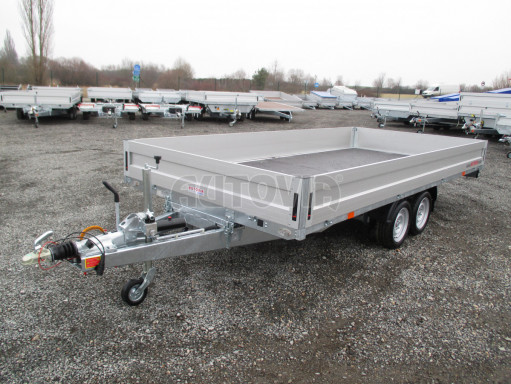 Přívěs pro přepravu aut AD 3,5T 4,50x2,09/0,35 valník UNC
