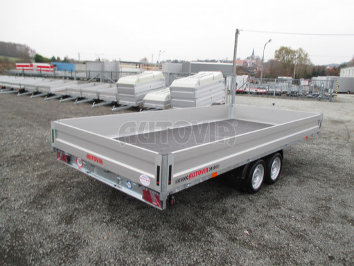 Přívěs pro přepravu aut AD 3,5T 4,50x2,09/0,35 valník UNC