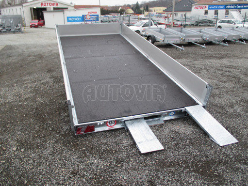 Přívěs pro přepravu aut AD 3,5T 4,50x2,09/0,35 valník UNC
