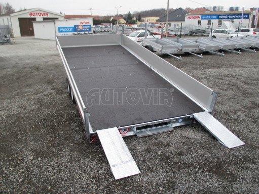 Přívěs pro přepravu aut AD 3,5T 4,50x2,09/0,35 valník UNC
