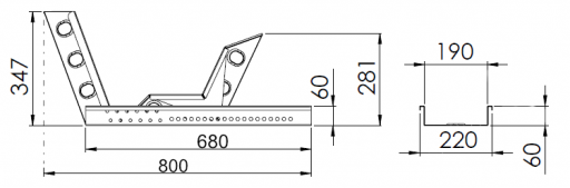 Držák motocyklu s automatickým zajištěním VAPP  680/190mm č.3