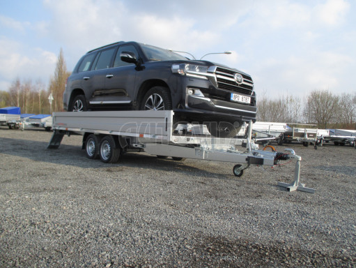 Přívěs pro přepravu aut AD 3,5T 4,50x2,09/0,35 valník UNC