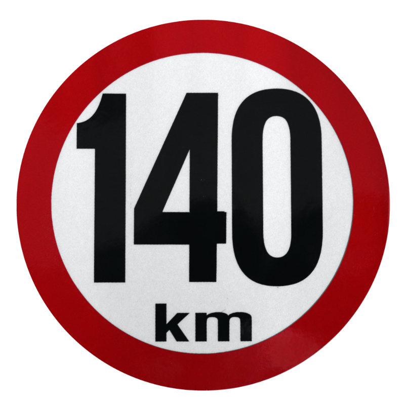 Omezení rychlosti 140 km retroreflexní pr. 150 mm (na přívěsy) č.1