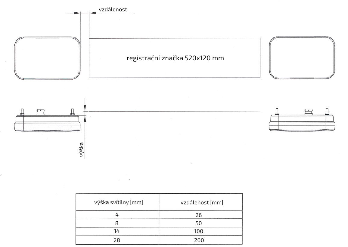 Svítilna Fristom FT-270 sdružená LED 12V, L-BL/BR/KO/ML, baj5 č.6