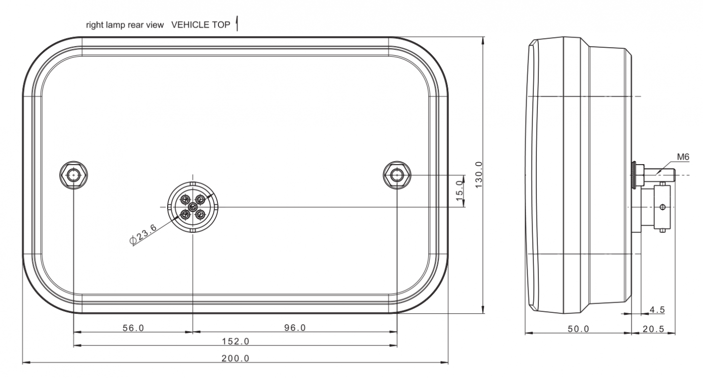 Svítilna Fristom FT-270 sdružená LED 12V, P-BL/BR/KO/CO/RZ, baj5 č.7