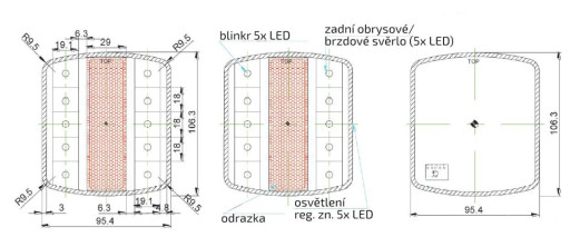 Sada magnetického LED osvětlení s kabeláží 7 m VISIONPRO (12-24V) č.2