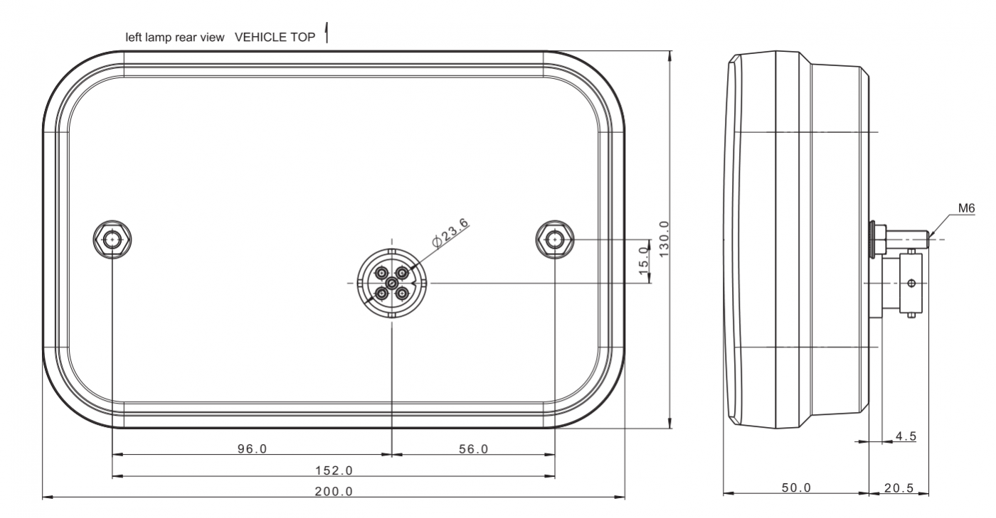 Svítilna Fristom FT-270 sdružená LED 12V, P-BL/BR/KO/CO/RZ, integrovaný kontrolbox, baj5 č.7