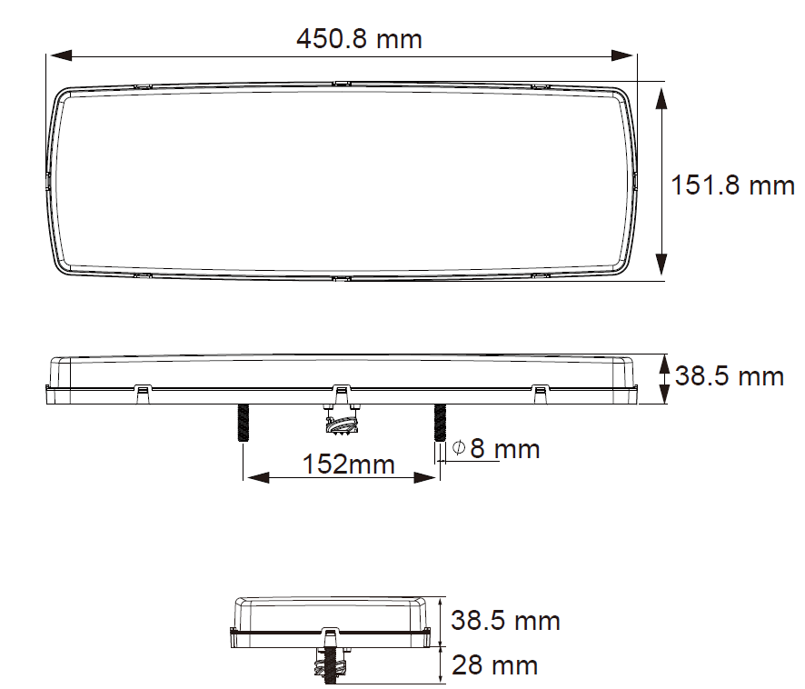 Lucidity 26071 svítilna sdružená LED 12-24V, P-BL/BR/KO/CO, baj7 č.7