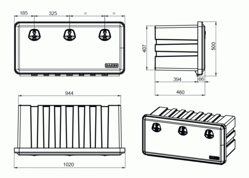 Daken JUST 1000, box 1020x500x460 mm č.6