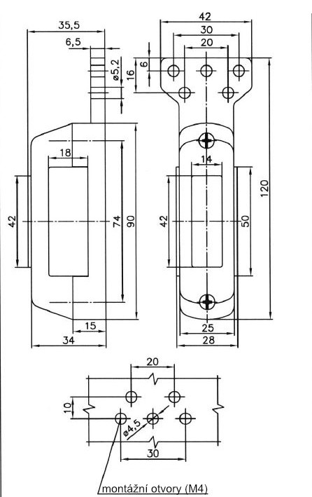 Svítilna doplňková obrysová LED WAS W140/1081L/II(12-24V) na držáku, Levá, neon efekt č.5