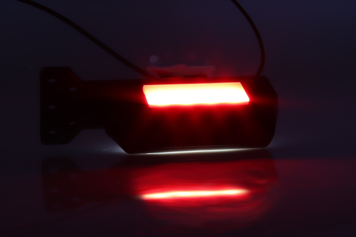 Svítilna doplňková obrysová LED WAS W140/1081L/II(12-24V) na držáku, Levá, neon efekt č.7