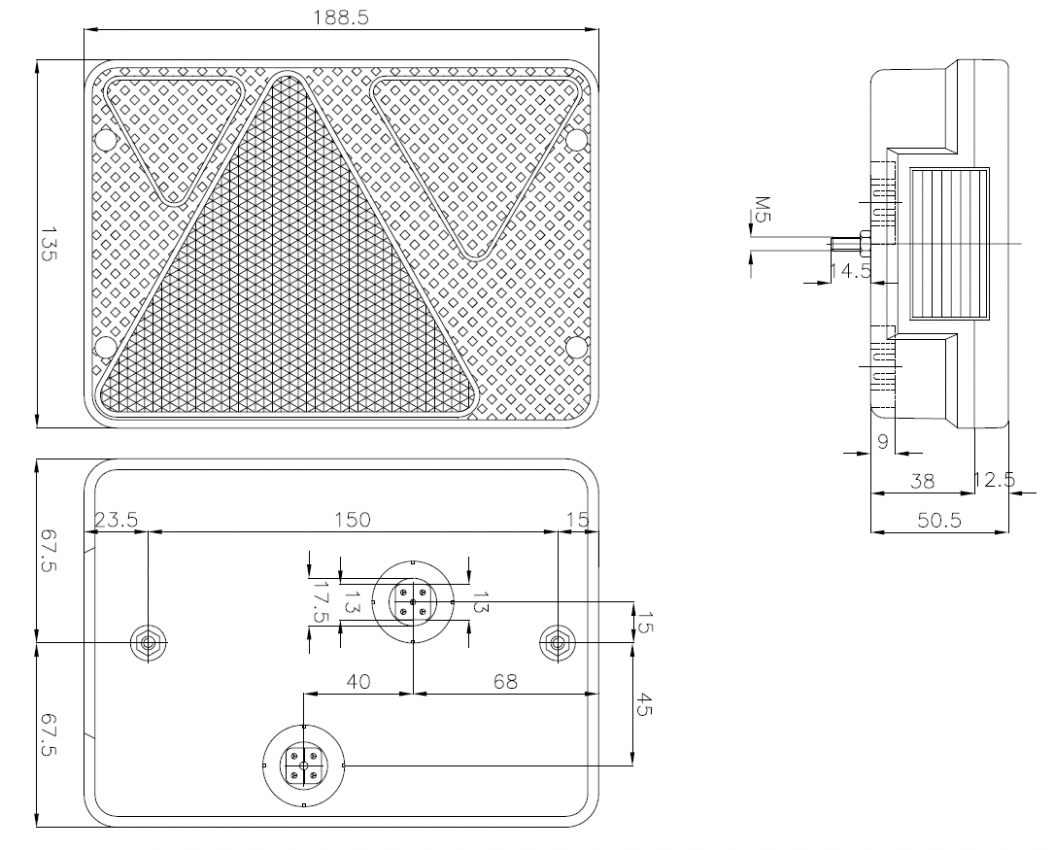 Svítilna AJ.BA RL80 sdružená,P-BL/BR/KO/RZ, baj5A č.5