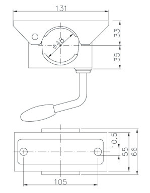 Držák opěrného kolečka 48 mm KLE 48, plech č.2