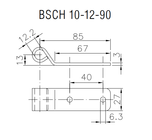 Pant bočnic WW BSCH 10-12-90 mm - horní díl č.2