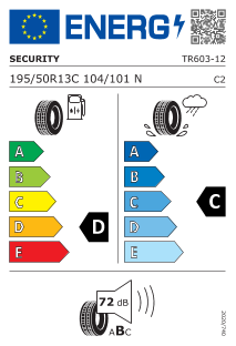 Kolo 195/50 R13 C 104N Security TR603 M+S, 5,5J, ET30, 112x5 č.2
