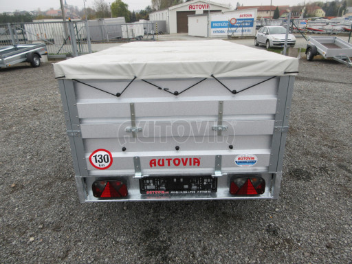 Nebrzděný přívěs AVM N2 2,52x1,30/0,70 nástavba + plachta č.6