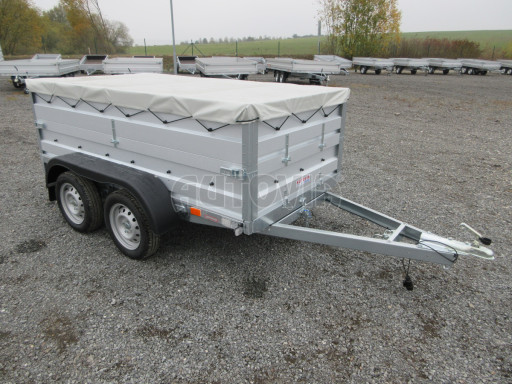 Nebrzděný přívěs AVM N2 2,52x1,30/0,70 nástavba + plachta č.9