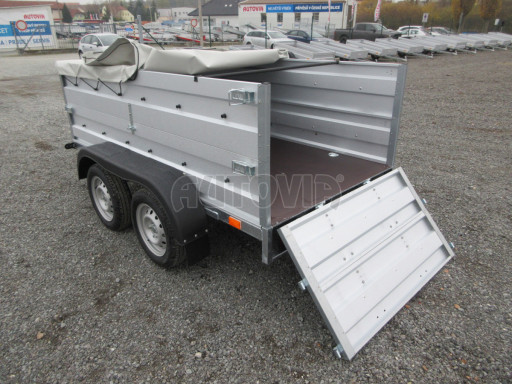 Nebrzděný přívěs AVM N2 2,52x1,30/0,70 nástavba + plachta č.10