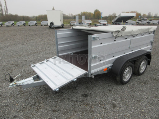 Nebrzděný přívěs AVM N2 2,52x1,30/0,70 nástavba + plachta č.16