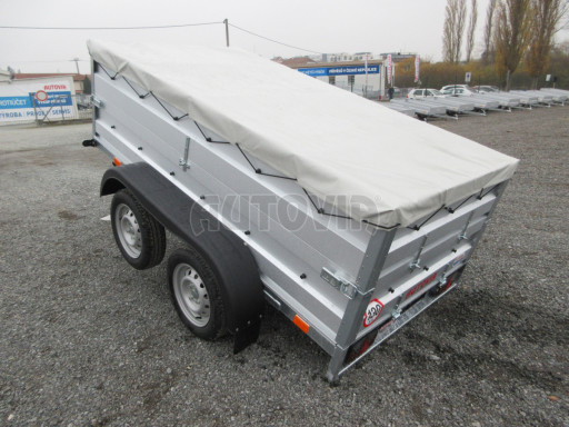 Nebrzděný přívěs AVM N2 2,52x1,30/0,70 nástavba + plachta č.18