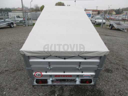 Nebrzděný přívěs AVM N2 2,52x1,30/0,70 nástavba + plachta č.19