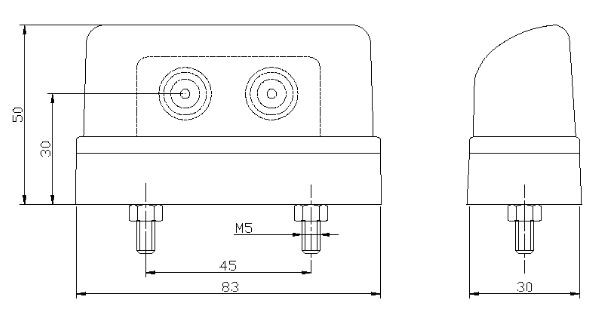 Osvětlení SPZ (registrační značky) LED Fristom FT-016 (12-36V), QS150 č.2