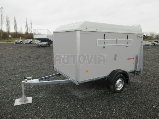 Přívěs na zvířata ZV 27 N1 O laminátové víko 2,50x1,48/1,40 okna