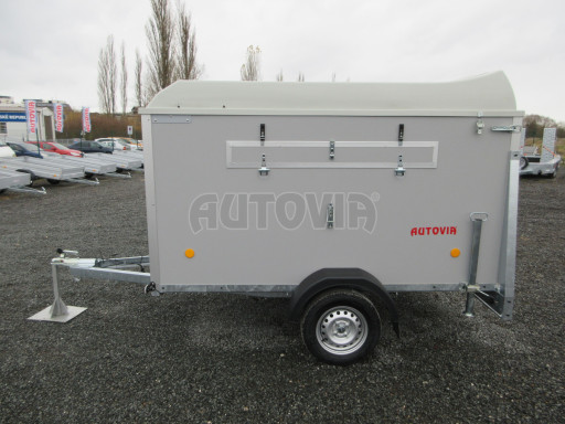 Přívěs na zvířata ZV 27 N1 O laminátové víko 2,50x1,48/1,40 okna