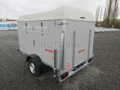 Přívěs na zvířata ZV 27 N1 O laminátové víko 2,50x1,48/1,40 okna